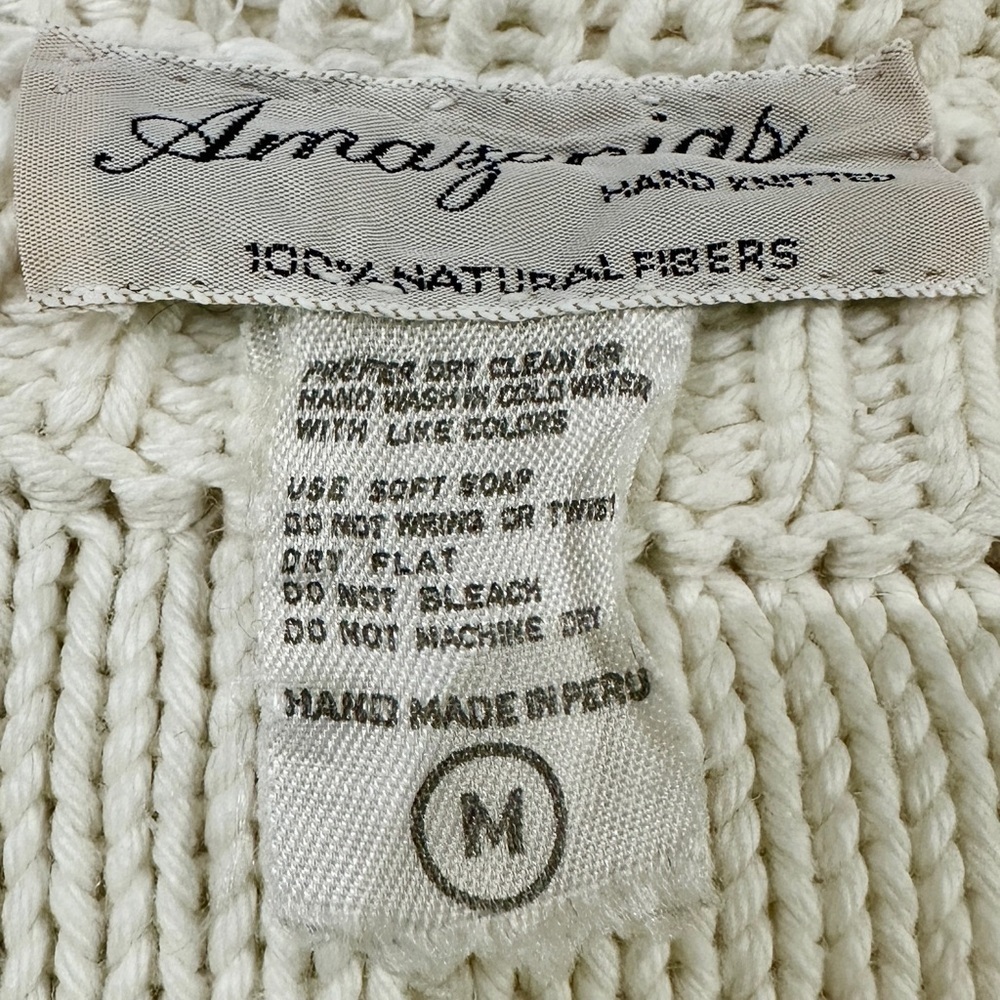 Girl’s Amazonias Hand Knit Floral Sweater - Picture 7 of 7